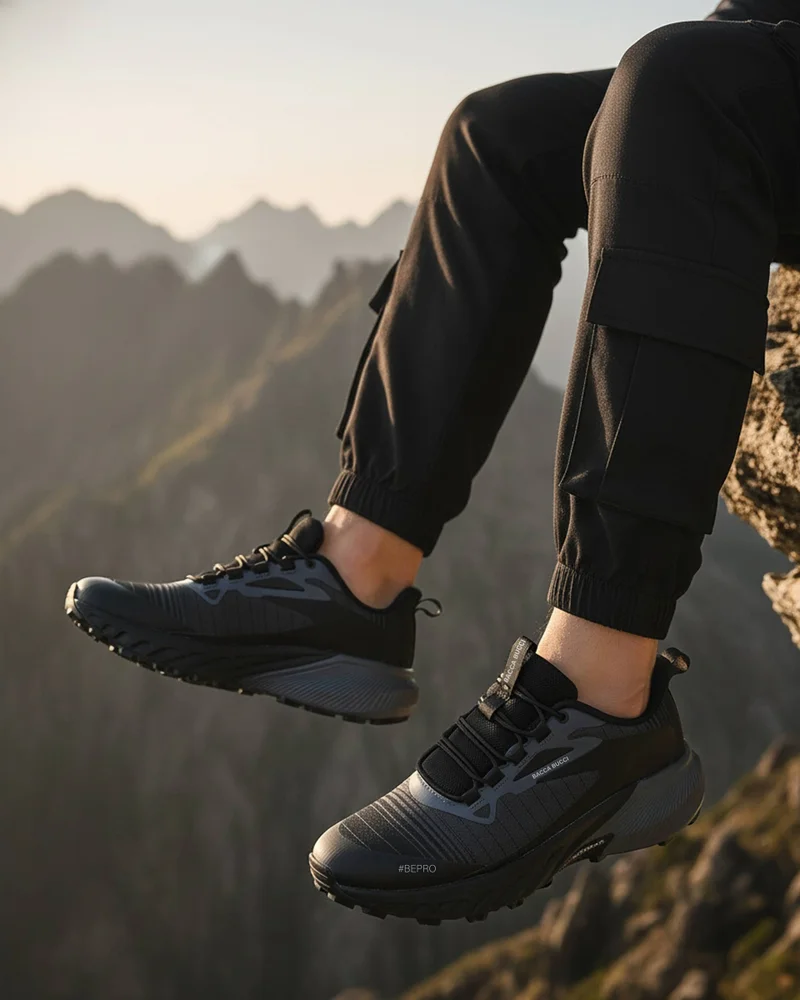 باكا بوتشي أحذية تريكزون رجالي سوداء للمشي لمسافات طويلة والجري في الطبيعة